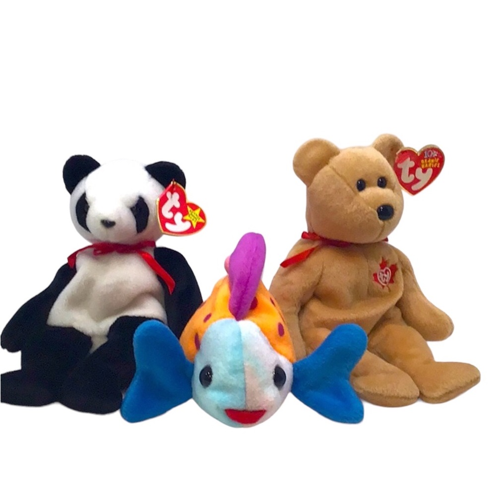 💚 TY Bundle of Beanie Babies - 3pc.